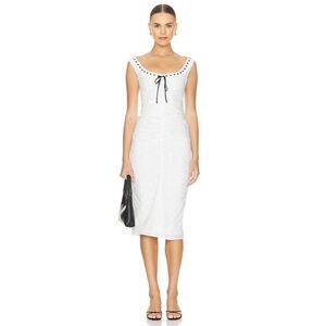 NWT MAJORELLE Carmen Midi Dress in White